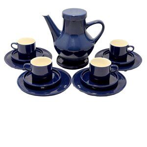Melitta Stockholm Coffee Pot Cups & Saucers and Plates-Service for 4 MCM